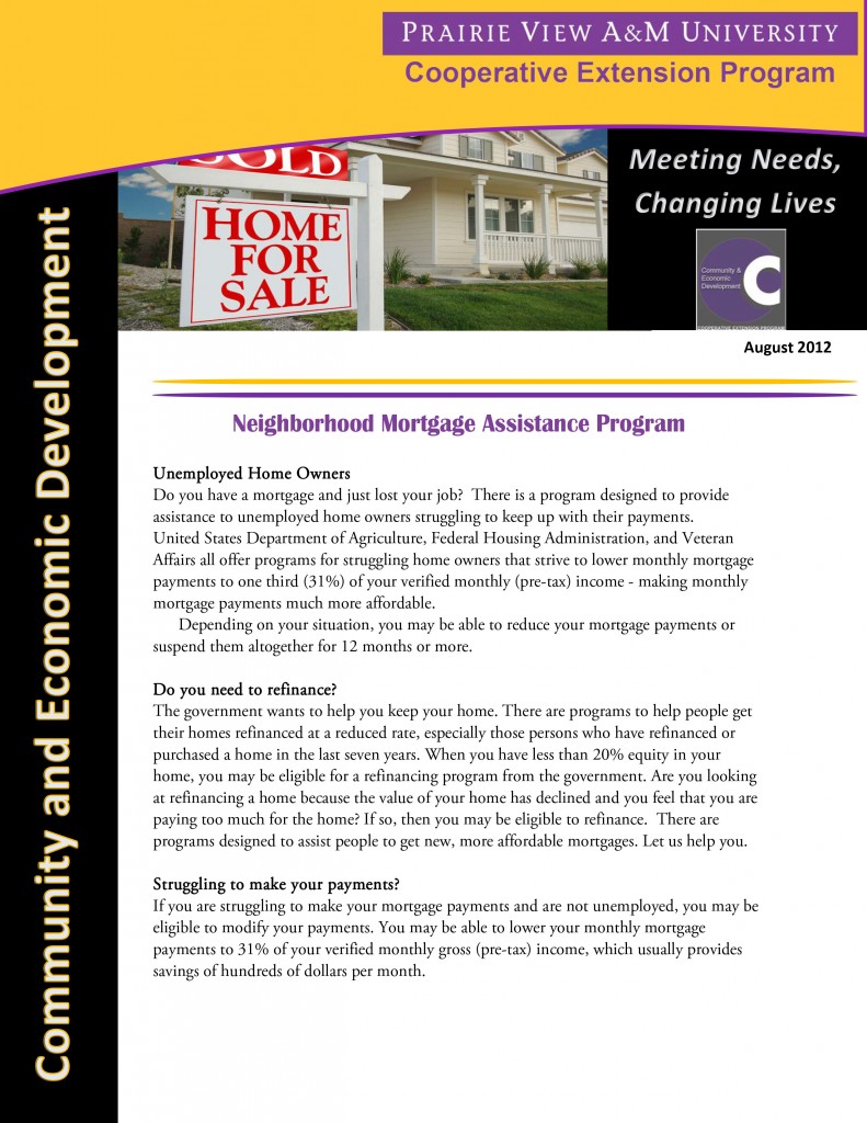 Neighborhood Mortgage Assistance Program