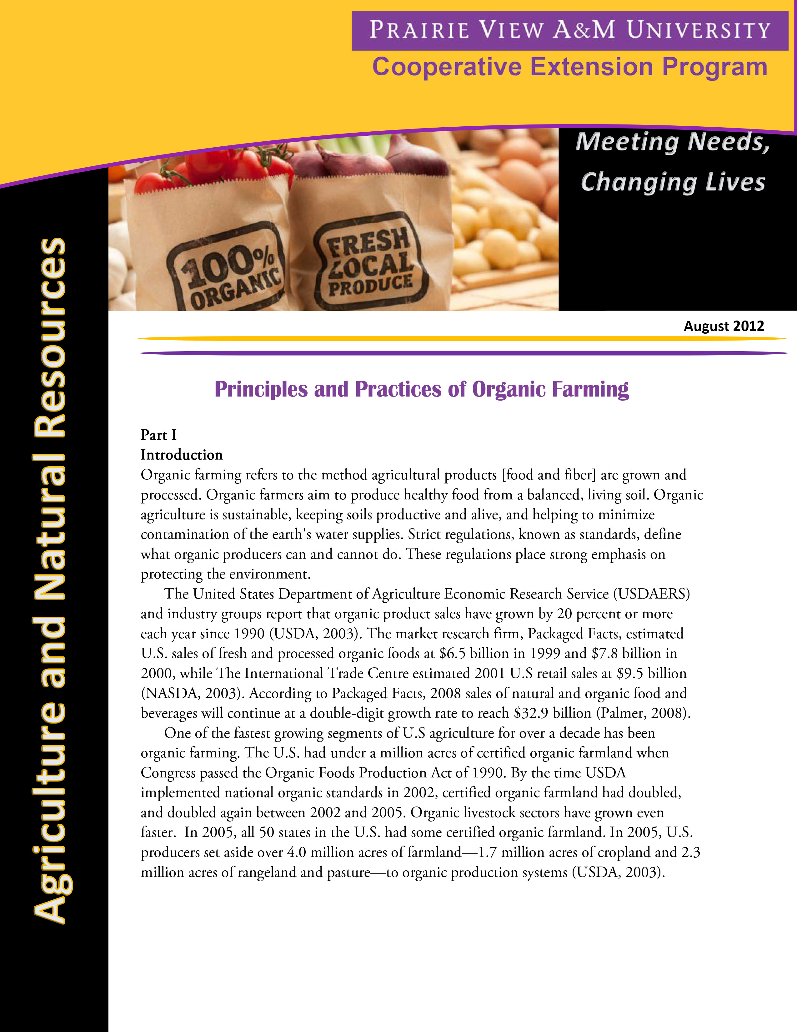 Principles and Practices of Organic Farming Part 1