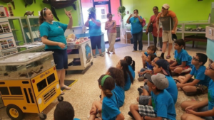 At the UTRGV Coastal Lab, participants learned about how debris ends up in the ocean.