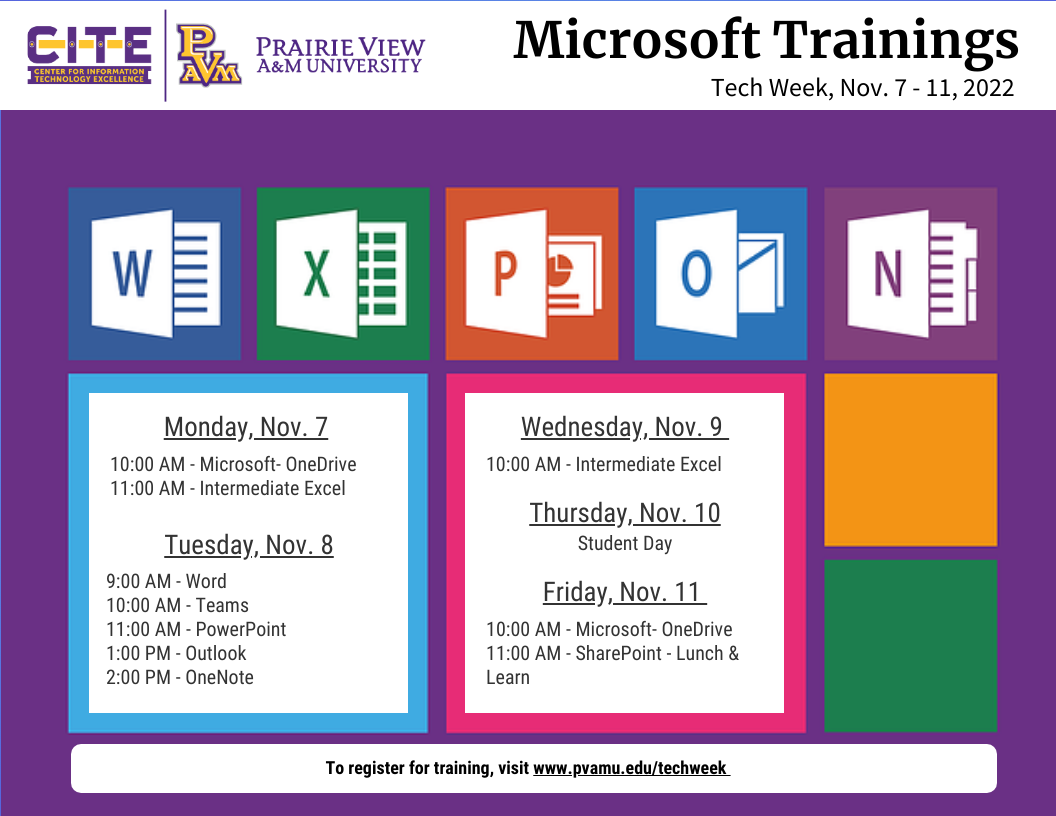 Microsoft Sessions Nov. 7 - 11
