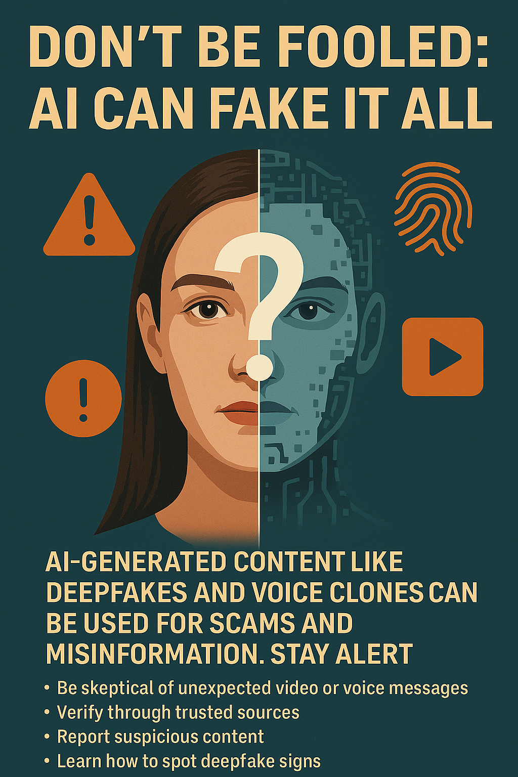 AI Threats & Deepfakes Poster
