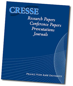 CRESSE milestones and performance goals call for researchers to present at least 20 conference presentations over the coming years with another 10 conference presentations by undergraduate and graduate students. The goal is also to produce more than 30 refereed papers over the course of the first five-year study.