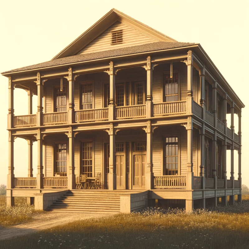 s larger, 2-story version of a rural educational building inspired by early PVAMU architecture