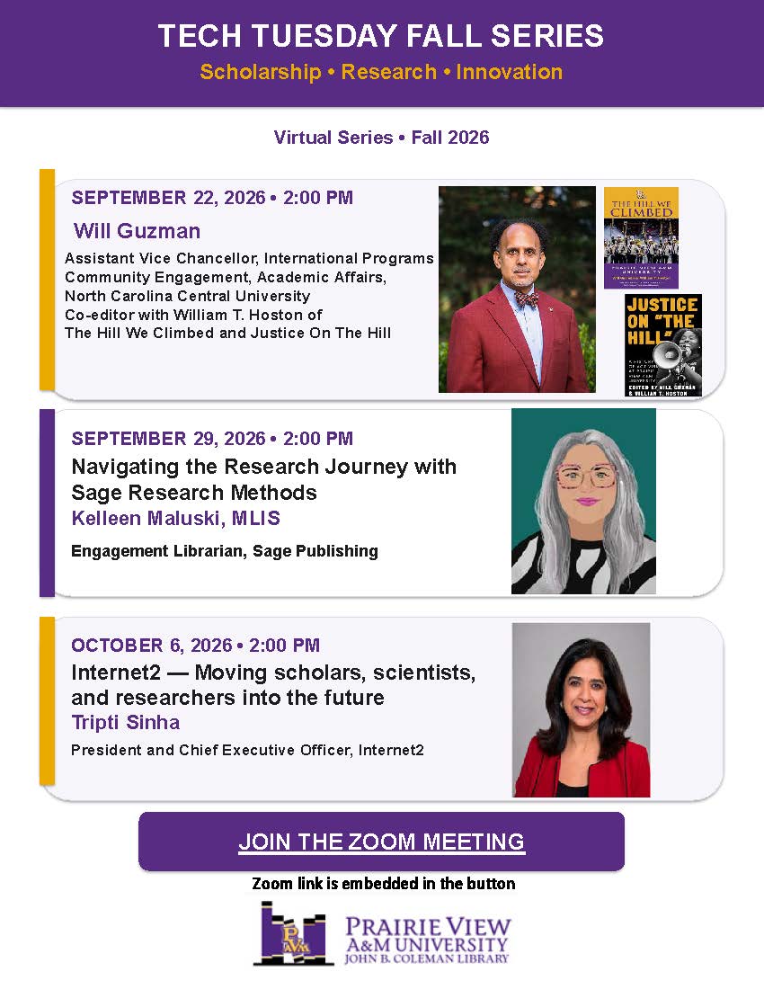 Speakers in Tech Tuesday fall series