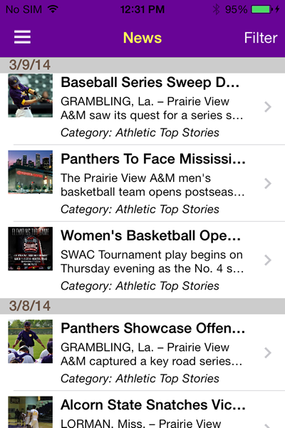 Mobile News view