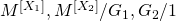 M^{[X_{1}]}, M^{[X_{2}]}/G_{1},G_{2}/1