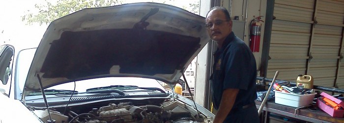Mechanic with car