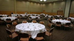 table set up for an event