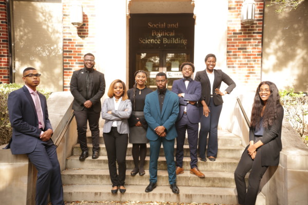 Students in front of the Woolfolk Building