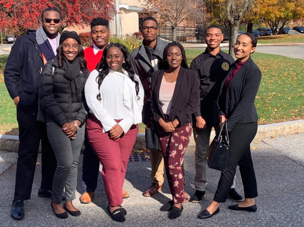AAS students visiting the Black Pre-Law Conference at Harvard.