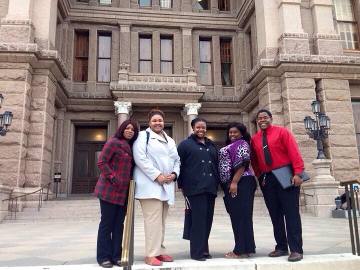 College Democrats and POSC Majors attending the Texas Black Legislative Caucus Meeting in Austin, Texas.