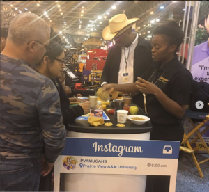 Ashley Moore and Maurice Perkins at the MyPlate demonstration