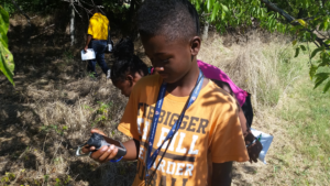 Dallas Youth in Geocache treasure hunt