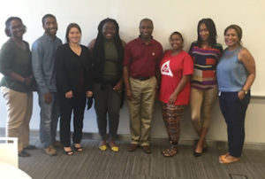 Dr. Kwaku Addo with SLAP participants after his leadership skills presentation