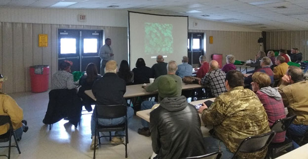 Rafash Brew During His Presentation “Weed Management.”