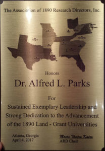 Recognition of Dr. Alfred L. Parks