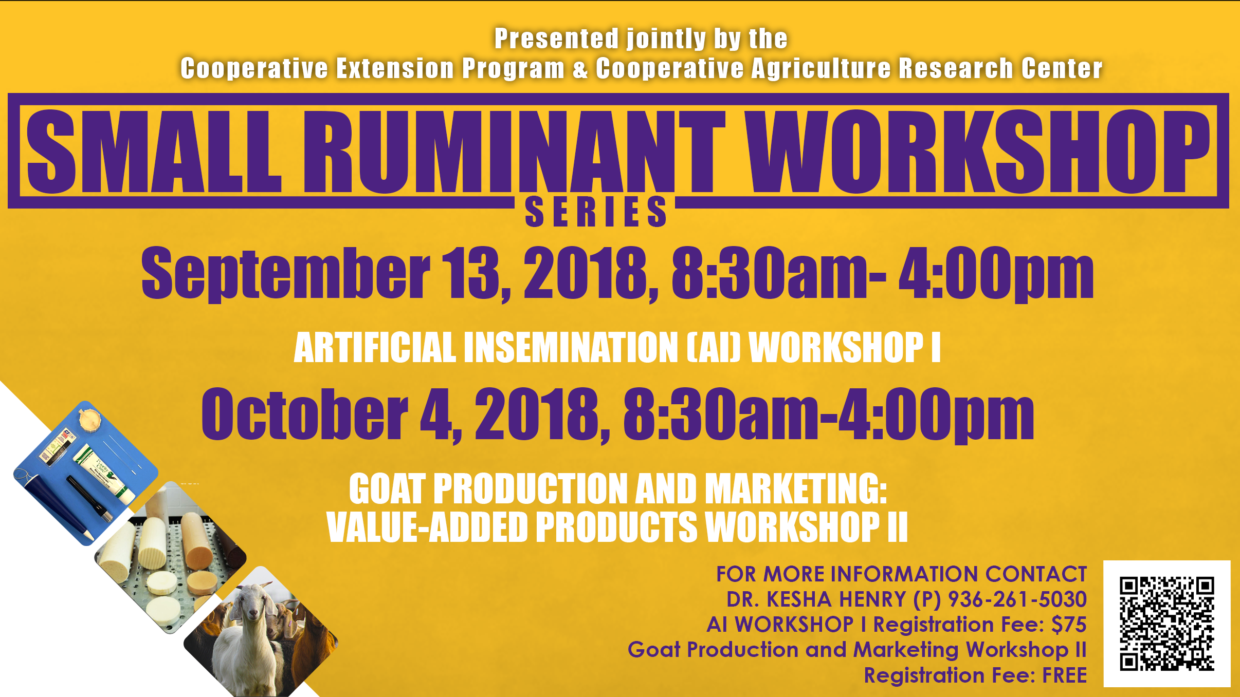Small Ruminant Workshop Series Flyer