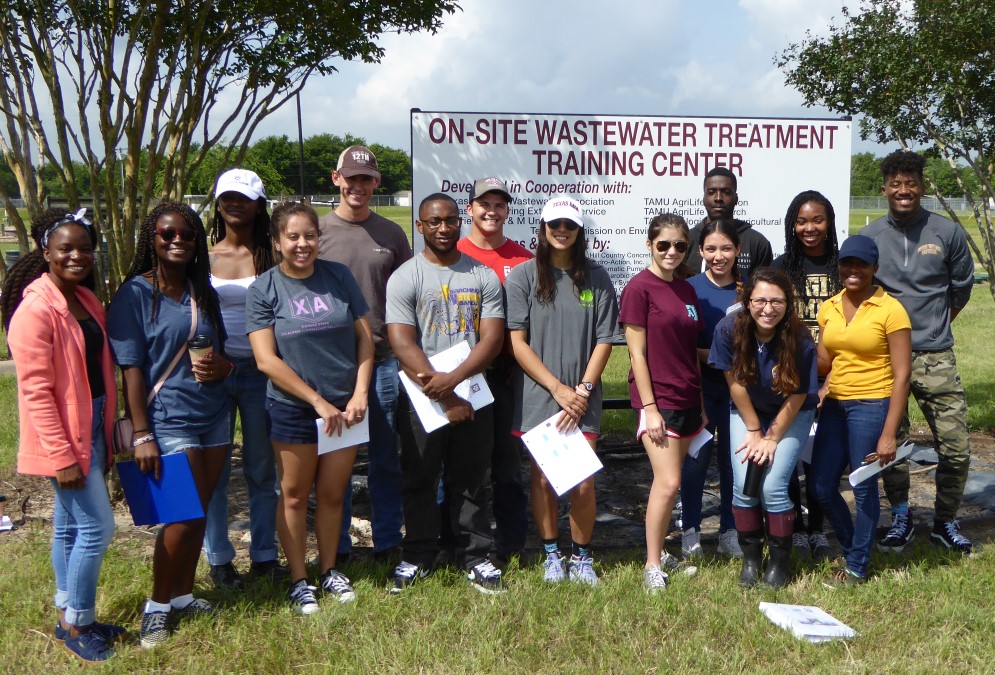 Participants of Water Quality REEU program at On-site Wastewater Treatment Training Center