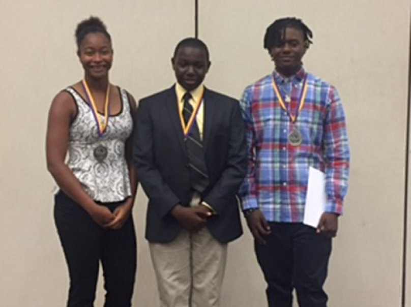 Winners pictured are Faith Isabelle, Robert Thomas and Tyrese Buck
