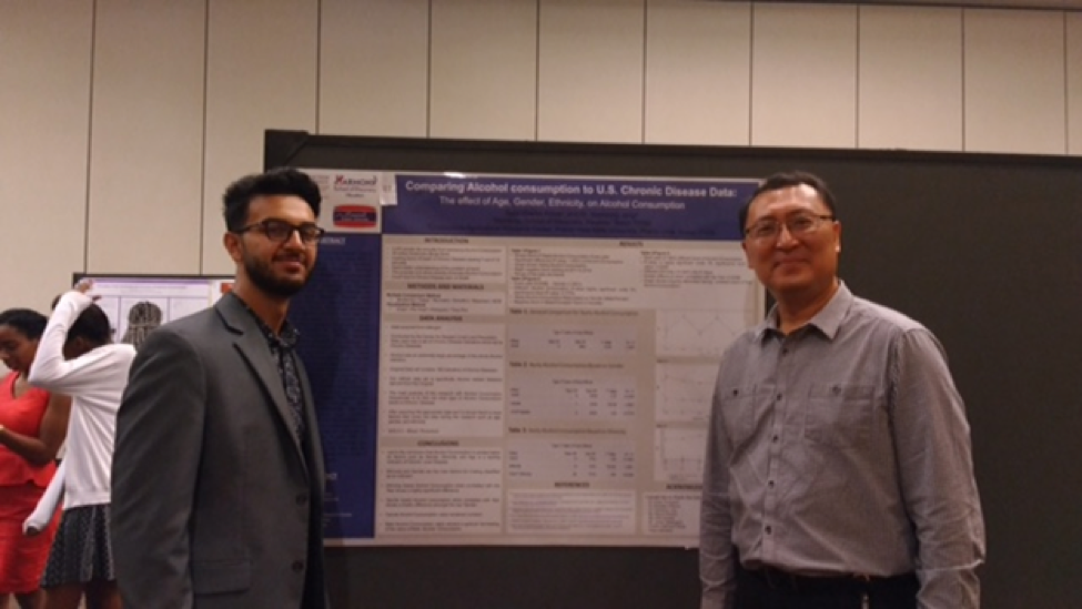 Usama Abbas pictured with mentor Dr. Yoonsung Jung