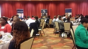 CSLI McFrazier Lunch Speaker handshake conference