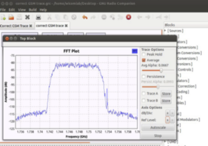 GNU Radio Companion WX GUI FFT Sink display