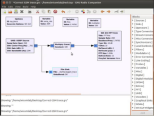 GNU Radio Companion flow graph for RF trace collection