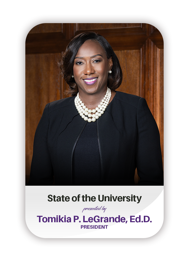 State of the University presented by Dr. Tomikia P. LeGrande, Ed.D. President