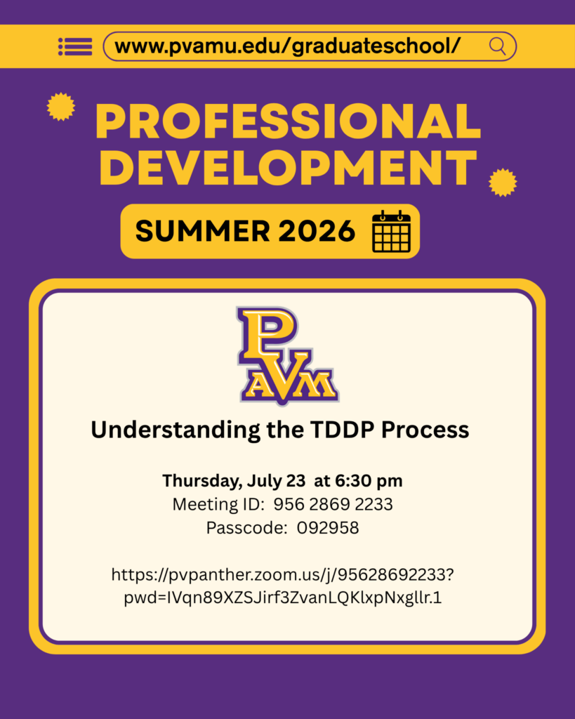 Understanding the TDDP Process Summer 2026 Professional Development