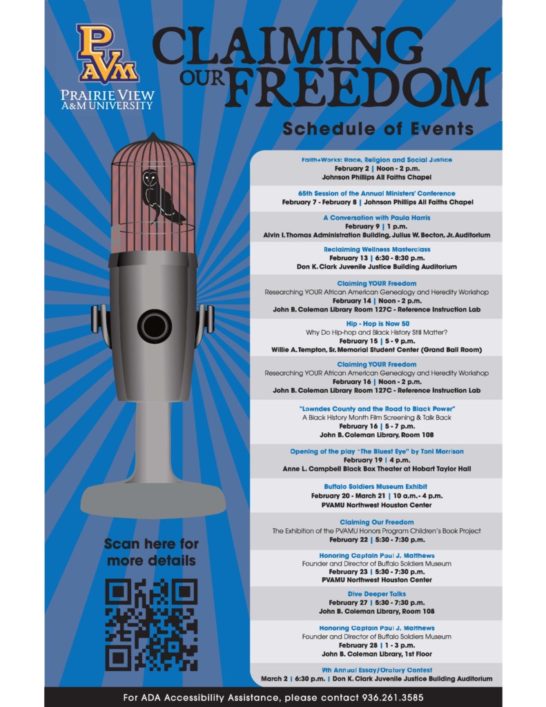 AAHM PVAMU 2023 Calendar Of Events