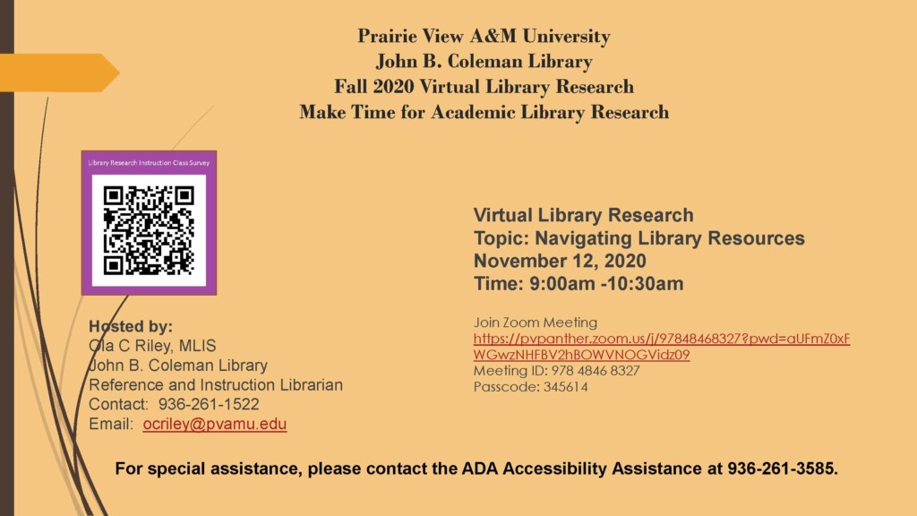 Navigating Library Resources Flyer 1 November 2020 Riley JBCL