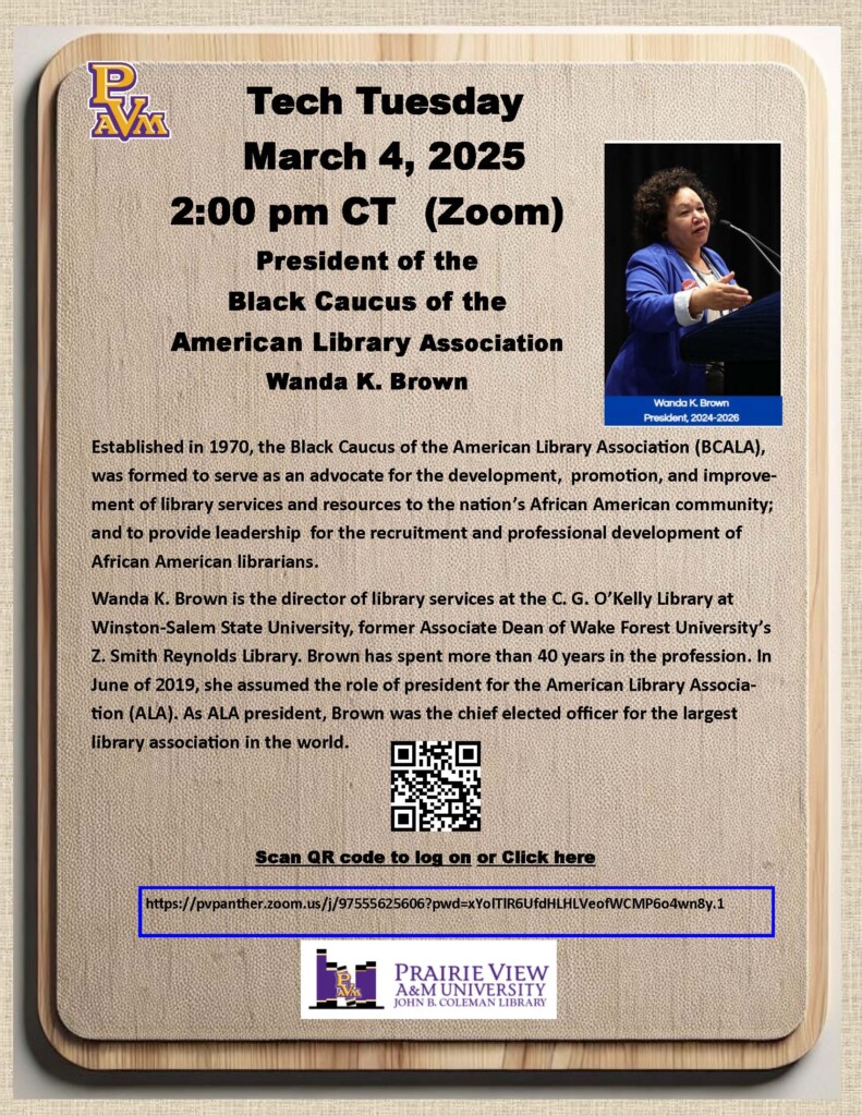 NWHC tech tuesday with president of black caucus ALA