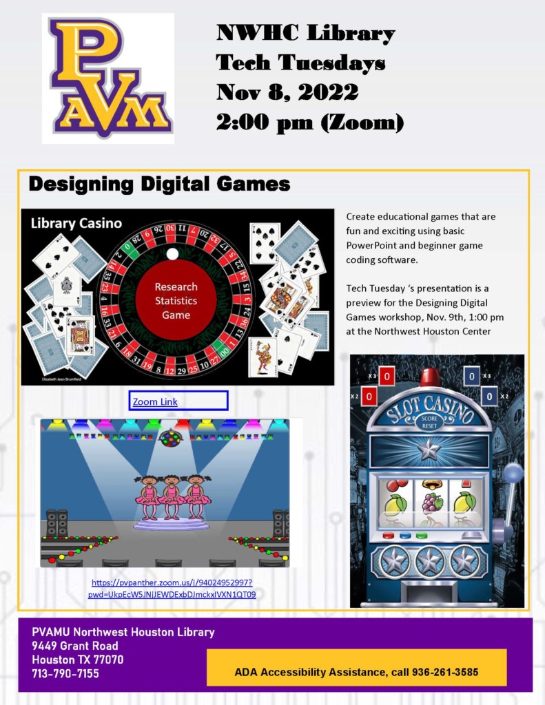 Tech Tuesday Designing Digital Games
