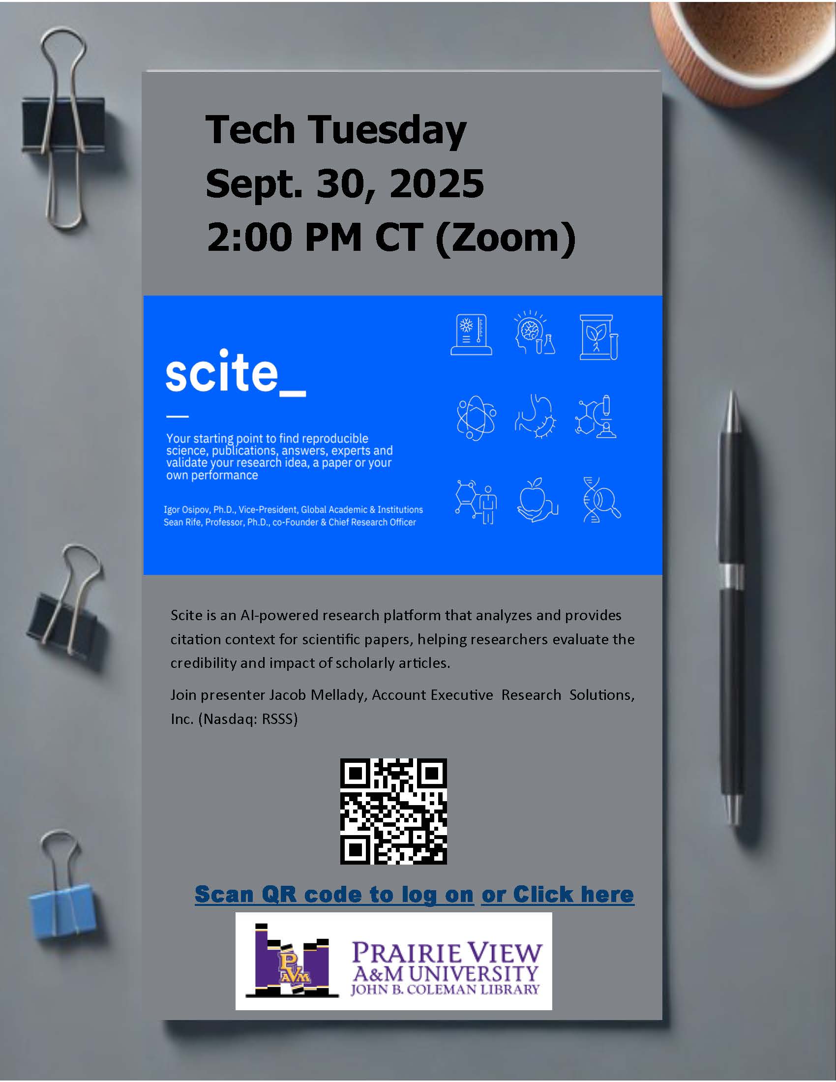 Tech Tuesday Scite Flyer Sept 30