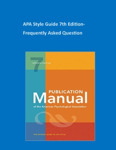 APA 7th Ed FAQs