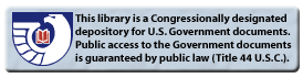 Public access to government documents is guaranteed by public law (Title 44 U.S.C.).
