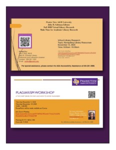 BCL-Reference and Information Services fall 2020 virtual presentations