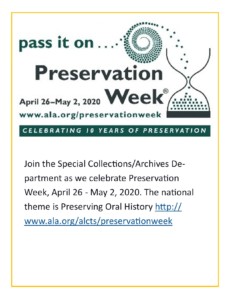 Preservation Week Scad