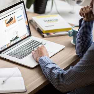 Man looking at computer