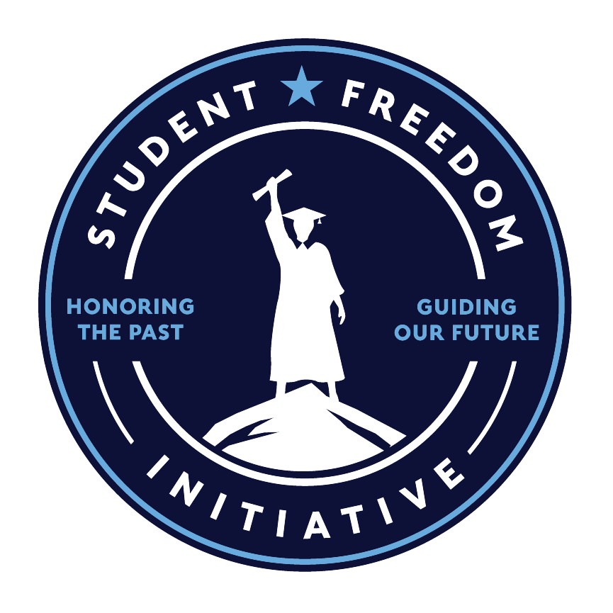 Logo of Student Freedom Initiative, a nonprofit organization that offers aid to eligible HBCU students