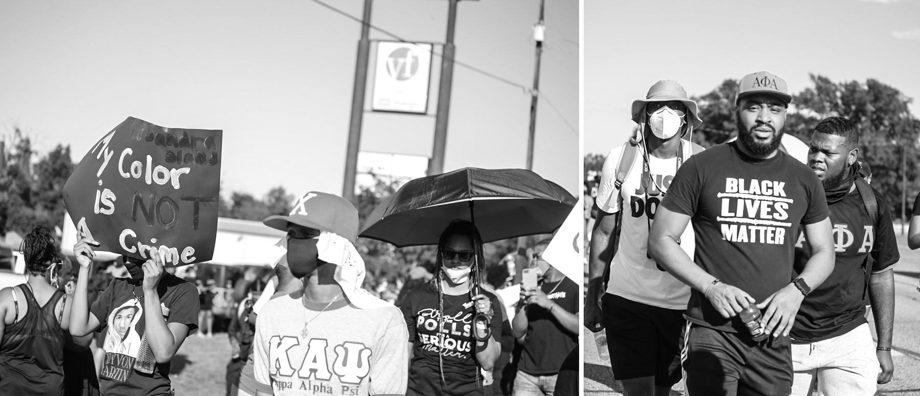 Marchers; One with Sign- My Color is Not a Crime - #Sandra Bland