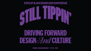 State of black design conference P&B poster/flyer 