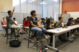 ARTEC Students participating in an informational session.