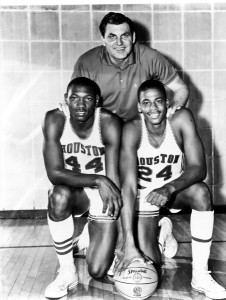 Lewis, center, with Elvin Hayes (left) and Don Chaney
