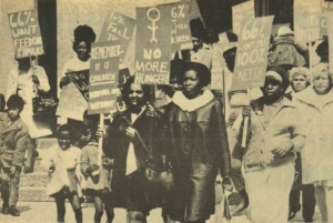 Members of the Austin Welfare Rights Organization (AWRO) led protests at the Texas State Capitol against proposed cuts to welfare checks. (Published in The Rag Vol. 4 No. 17, March 3, 1970).