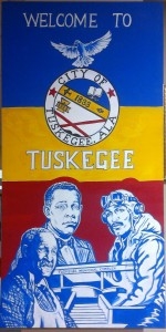 Welcome to Tuskegee sign