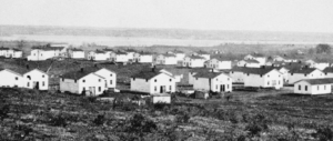 The houses at Freedman’s Village. (Hulton Archive/Getty Images)
