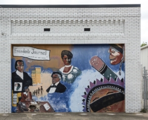 The Freedom’s Journal mural can be found outside the offices of the Dallas Weekly, a newspaper that reports on events in the African-American community. (Library of Congress)