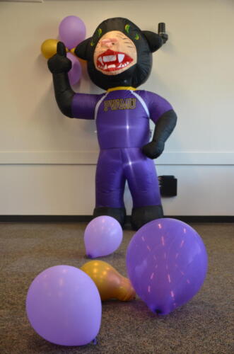 Panther with balloons