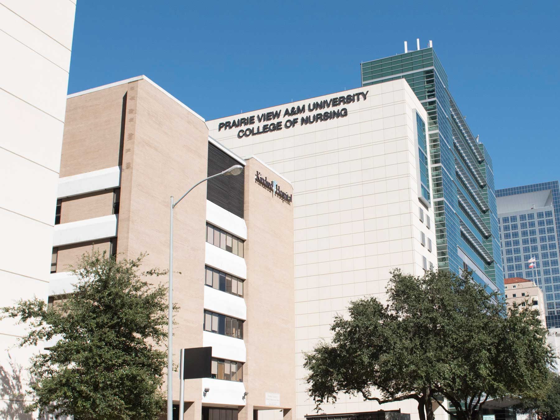 College of Nursing building in the medical center